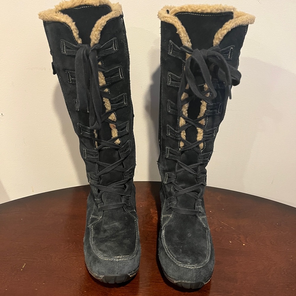 Women’s Timberland Tall Boot Earthkeepers Lace Up Leather Sherpa Waterproof Boot